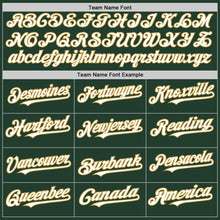 Load image into Gallery viewer, Custom Green White-Old Gold Line Authentic Baseball Jersey