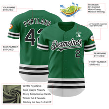 Load image into Gallery viewer, Custom Kelly Green Black-White Line Authentic Baseball Jersey