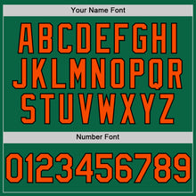 Load image into Gallery viewer, Custom Kelly Green Orange-Black Line Authentic Baseball Jersey