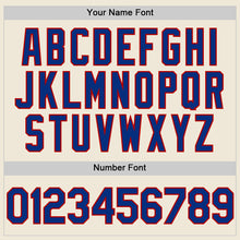 Load image into Gallery viewer, Custom Cream Royal-Red Line Authentic Baseball Jersey