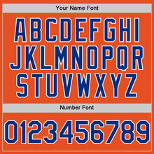Load image into Gallery viewer, Custom Orange Royal-White Line Authentic Baseball Jersey