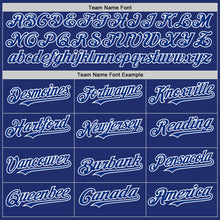 Load image into Gallery viewer, Custom Royal White Line Authentic Baseball Jersey