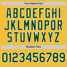 Load image into Gallery viewer, Custom Gold Green-White Line Authentic Baseball Jersey