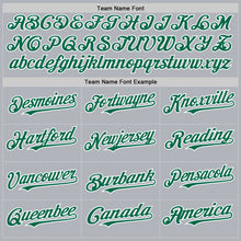 Load image into Gallery viewer, Custom Gray Kelly Green-White Line Authentic Baseball Jersey