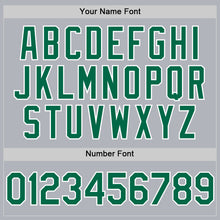 Load image into Gallery viewer, Custom Gray Kelly Green-White Line Authentic Baseball Jersey