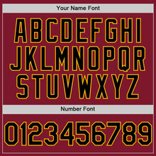 Load image into Gallery viewer, Custom Crimson Black-Gold Line Authentic Baseball Jersey