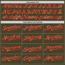 Load image into Gallery viewer, Custom Olive Camo Red-Cream Line Authentic Salute To Service Baseball Jersey