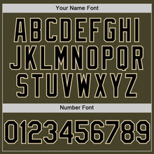 Load image into Gallery viewer, Custom Olive Black-Cream Line Authentic Salute To Service Baseball Jersey