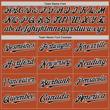 Load image into Gallery viewer, Custom Texas Orange Black-White Line Authentic Baseball Jersey