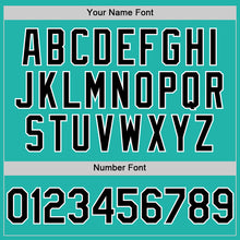 Load image into Gallery viewer, Custom Aqua Black-White Line Authentic Baseball Jersey