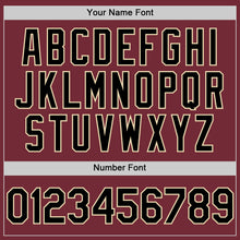 Load image into Gallery viewer, Custom Burgundy Black-Cream Line Authentic Baseball Jersey