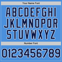 Load image into Gallery viewer, Custom Electric Blue Navy-White Line Authentic Baseball Jersey