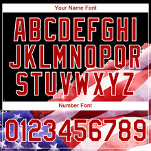 Load image into Gallery viewer, Custom Black Red-White 3D American Flag Patriotic Performance T-Shirt