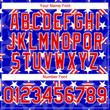 Load image into Gallery viewer, Custom Royal Red-White 3D American Flag Patriotic Performance T-Shirt