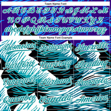 Load image into Gallery viewer, Custom Purple Teal-White 3D Pattern Design Mountains Authentic Baseball Jersey