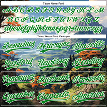 Load image into Gallery viewer, Custom White Grass Green 3D Pattern Design Mountains Landscape Authentic Baseball Jersey