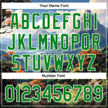 Load image into Gallery viewer, Custom White Grass Green 3D Pattern Design Mountains Landscape Authentic Baseball Jersey