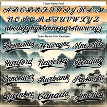 Load image into Gallery viewer, Custom White Black 3D Pattern Design Mountains Landscape Authentic Baseball Jersey