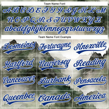 Load image into Gallery viewer, Custom White Red-Royal 3D Pattern Design Mountains Landscape Authentic Baseball Jersey