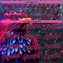 Load image into Gallery viewer, Custom Black Pink 3D Pattern Design Holi Festival Color Powder Authentic Baseball Jersey