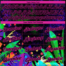 Load image into Gallery viewer, Custom Black Pink 3D Pattern Design Holi Festival Color Powder Performance T-Shirt