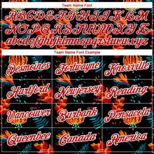 Load image into Gallery viewer, Custom Black Red-White 3D Pattern Design Tropical Hawaii Flower Performance T-Shirt