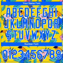 Load image into Gallery viewer, Custom Yellow Royal-White 3D Pattern Design Tropical Hawaii Plant With Bird Performance T-Shirt