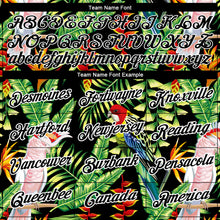 Load image into Gallery viewer, Custom Black White 3D Pattern Design Tropical Hawaii Plant With Bird Performance T-Shirt