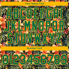 Load image into Gallery viewer, Custom Black Green-Yellow 3D Pattern Design Tropical Hawaii Plant With Bird Performance T-Shirt