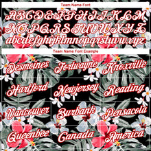 Load image into Gallery viewer, Custom Black White-Red 3D Pattern Design Tropical Hawaii Plant Performance T-Shirt