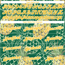 Load image into Gallery viewer, Custom Kelly Green Gold-White 3D Pattern Design Summer Holiday Pineapple Performance T-Shirt