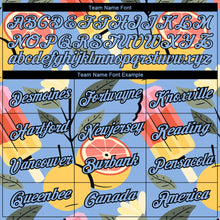 Load image into Gallery viewer, Custom Light Blue Black 3D Pattern Design Summer Holiday Ice Cream And Fruit Performance T-Shirt