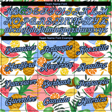 Load image into Gallery viewer, Custom White Light Blue-Black 3D Pattern Design Summer Holiday Fruit Performance T-Shirt