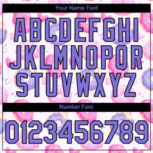 Load image into Gallery viewer, Custom White Purple-Black 3D Pattern Design Dessert Performance T-Shirt