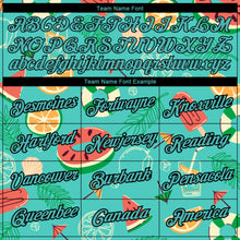 Load image into Gallery viewer, Custom Aqua Black 3D Pattern Design Summer Holiday Fruit Performance T-Shirt