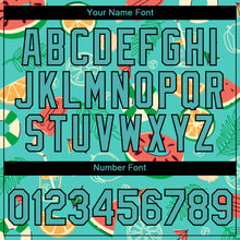 Load image into Gallery viewer, Custom Aqua Black 3D Pattern Design Summer Holiday Fruit Performance T-Shirt