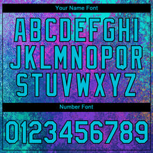 Load image into Gallery viewer, Custom Purple Lakes Blue-Black 3D Pattern Design Holi Festival Color Powder Performance T-Shirt