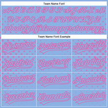 Load image into Gallery viewer, Custom Light Blue Pink 3D Pattern Design Geometric Stars Authentic Baseball Jersey