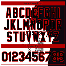 Load image into Gallery viewer, Custom White Black-Red 3D Pattern Design Religion Jesus Christ Authentic Baseball Jersey