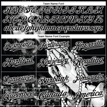 Load image into Gallery viewer, Custom Black White 3D Pattern Design Religion Jesus Christ Authentic Baseball Jersey