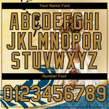 Load image into Gallery viewer, Custom Old Gold Black 3D Pattern Design Religion Virgin Mary Authentic Baseball Jersey