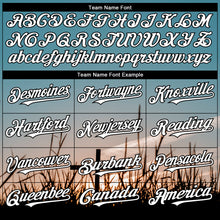 Load image into Gallery viewer, Custom Teal White-Black 3D Pattern Design Religion Cross Jesus Christ Good Friday Authentic Baseball Jersey