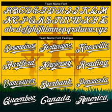 Load image into Gallery viewer, Custom Yellow White-Black 3D Pattern Design Religion Cross Jesus Christ Good Friday Authentic Baseball Jersey