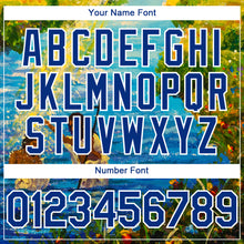 Load image into Gallery viewer, Custom Royal White 3D Pattern Design Religion Jesus Christ Authentic Baseball Jersey