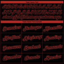 Load image into Gallery viewer, Custom Black Red 3D Skull With American Flag Performance T-Shirt