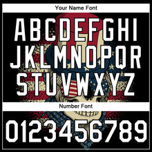 Load image into Gallery viewer, Custom Navy White-Black 3D Skull With American Flag Performance T-Shirt