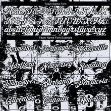 Load image into Gallery viewer, Custom White Black 3D Skull And American Flag Performance T-Shirt