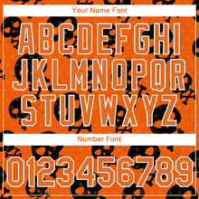 Load image into Gallery viewer, Custom Orange White 3D Skull Fashion Performance T-Shirt