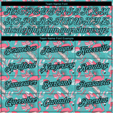 Load image into Gallery viewer, Custom Panther Blue Black 3D Pattern Design Tropical Hawaii Flamingo Performance T-Shirt