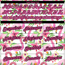 Load image into Gallery viewer, Custom White Pink-Black 3D Pattern Design Tropical Hawaii Flamingo Performance T-Shirt